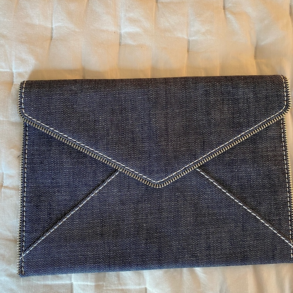 REBECCA MINKOFF Denim Envelope Clutch